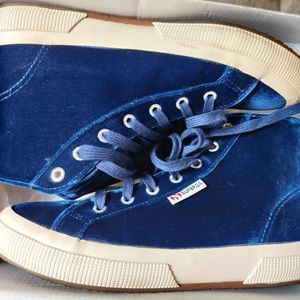 Superga Navy blue velvet sneakers 38 71/2